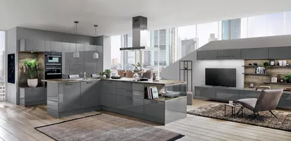 Kutchenhaus US Flash Slate Grey High Gloss 0